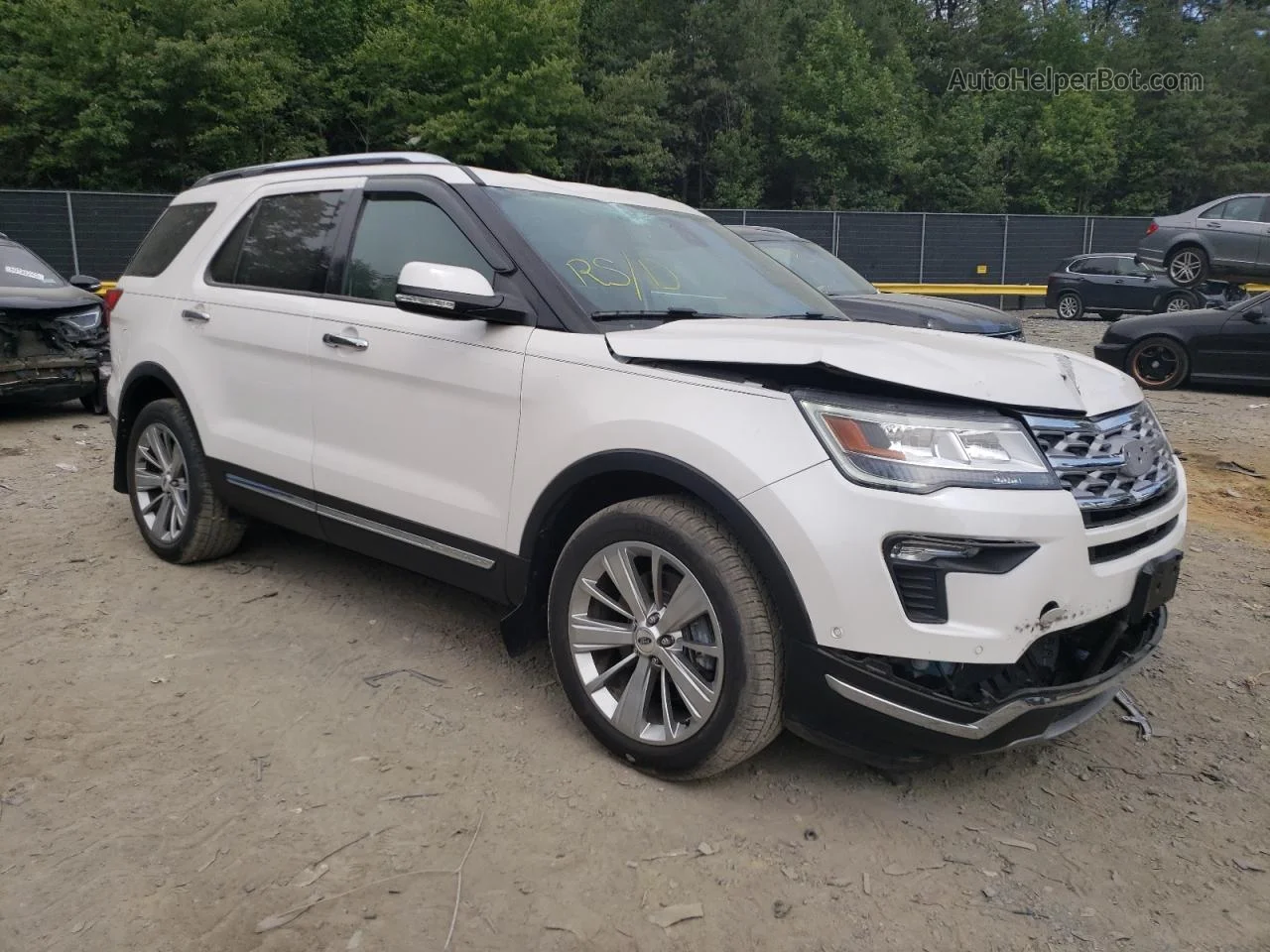 2018 Ford Explorer Limited White vin: 1FM5K8F85JGA40493