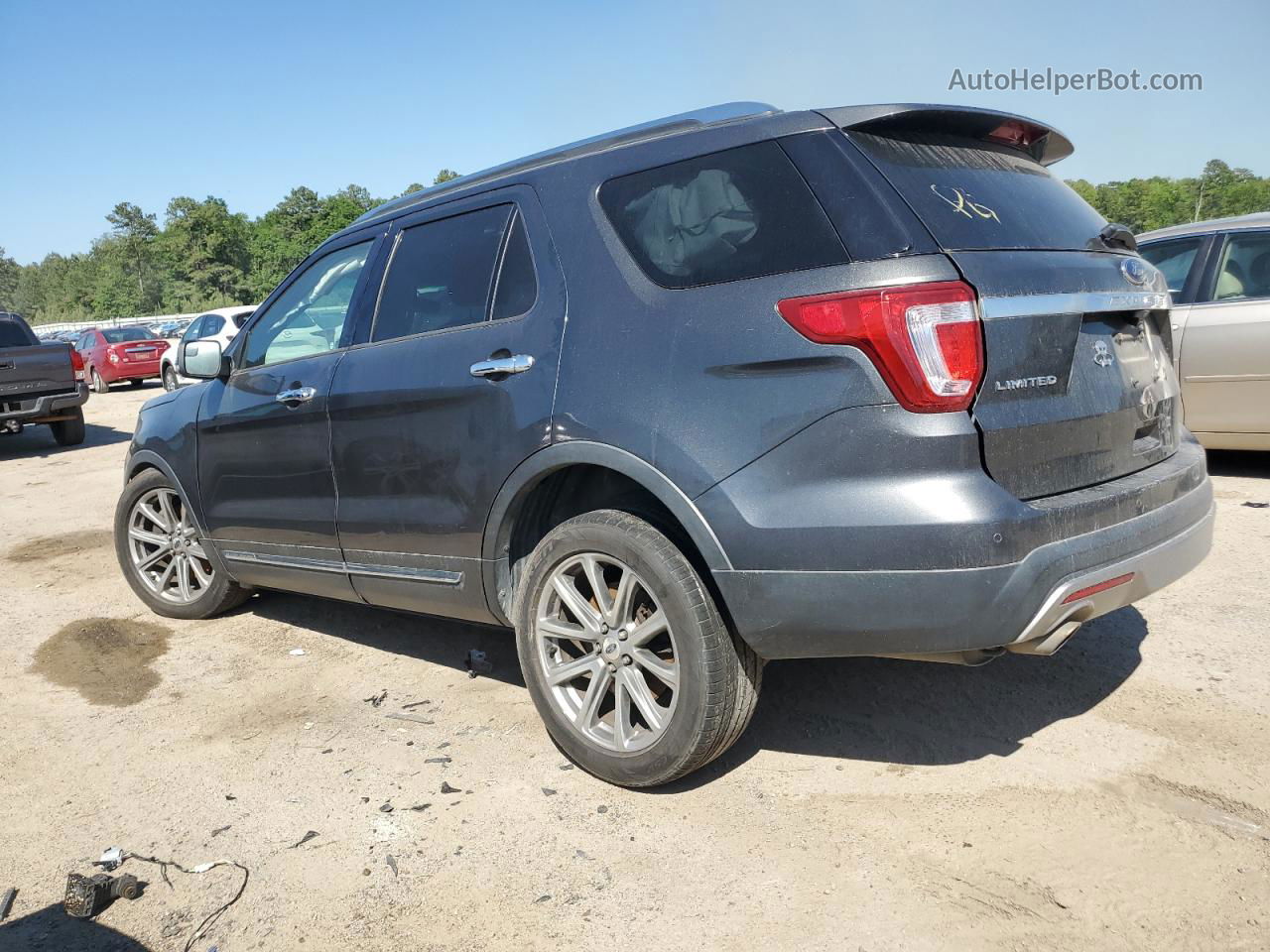 2017 Ford Explorer Limited Gray vin: 1FM5K8F86HGA18206