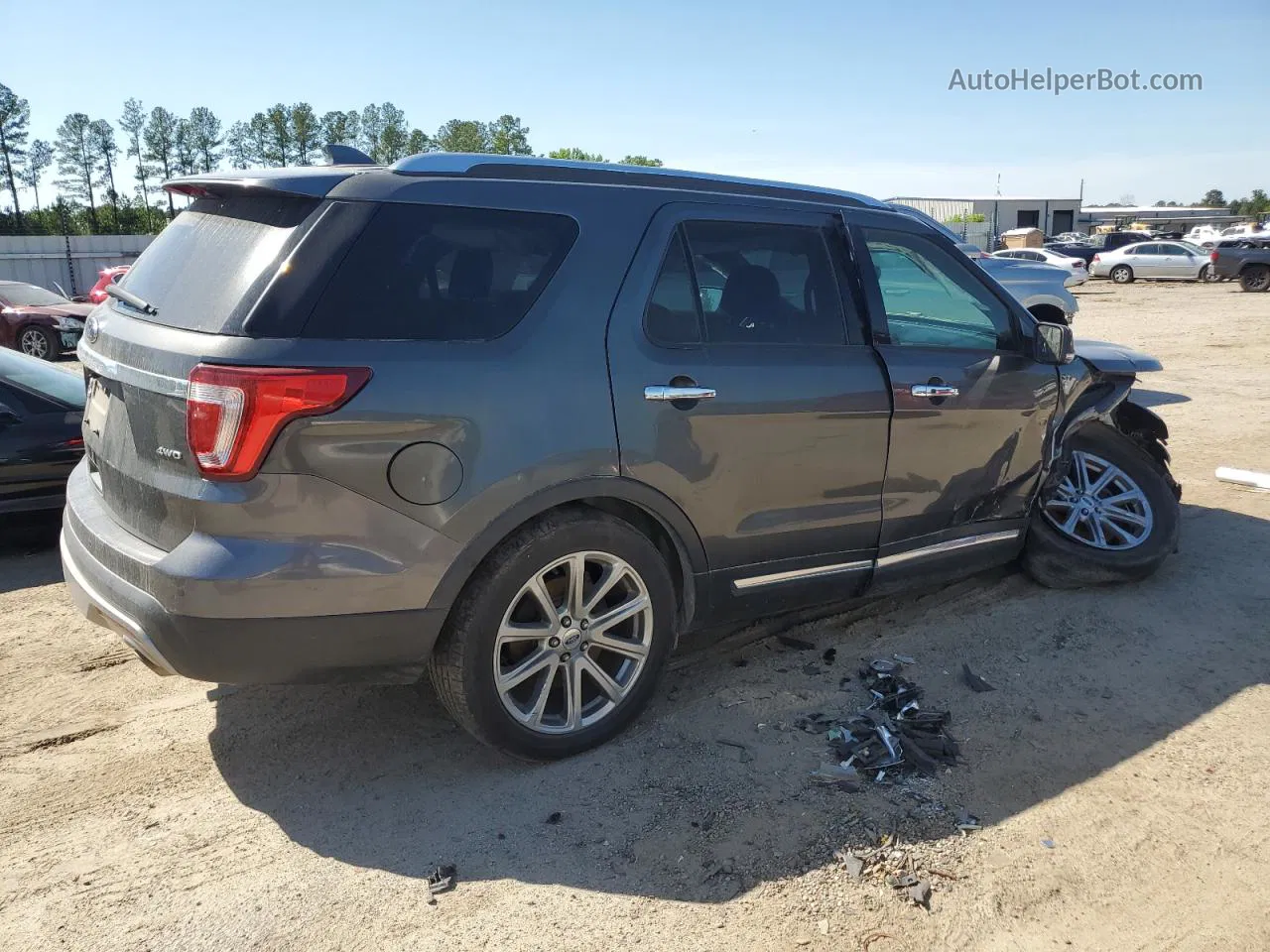 2017 Ford Explorer Limited Gray vin: 1FM5K8F86HGA18206