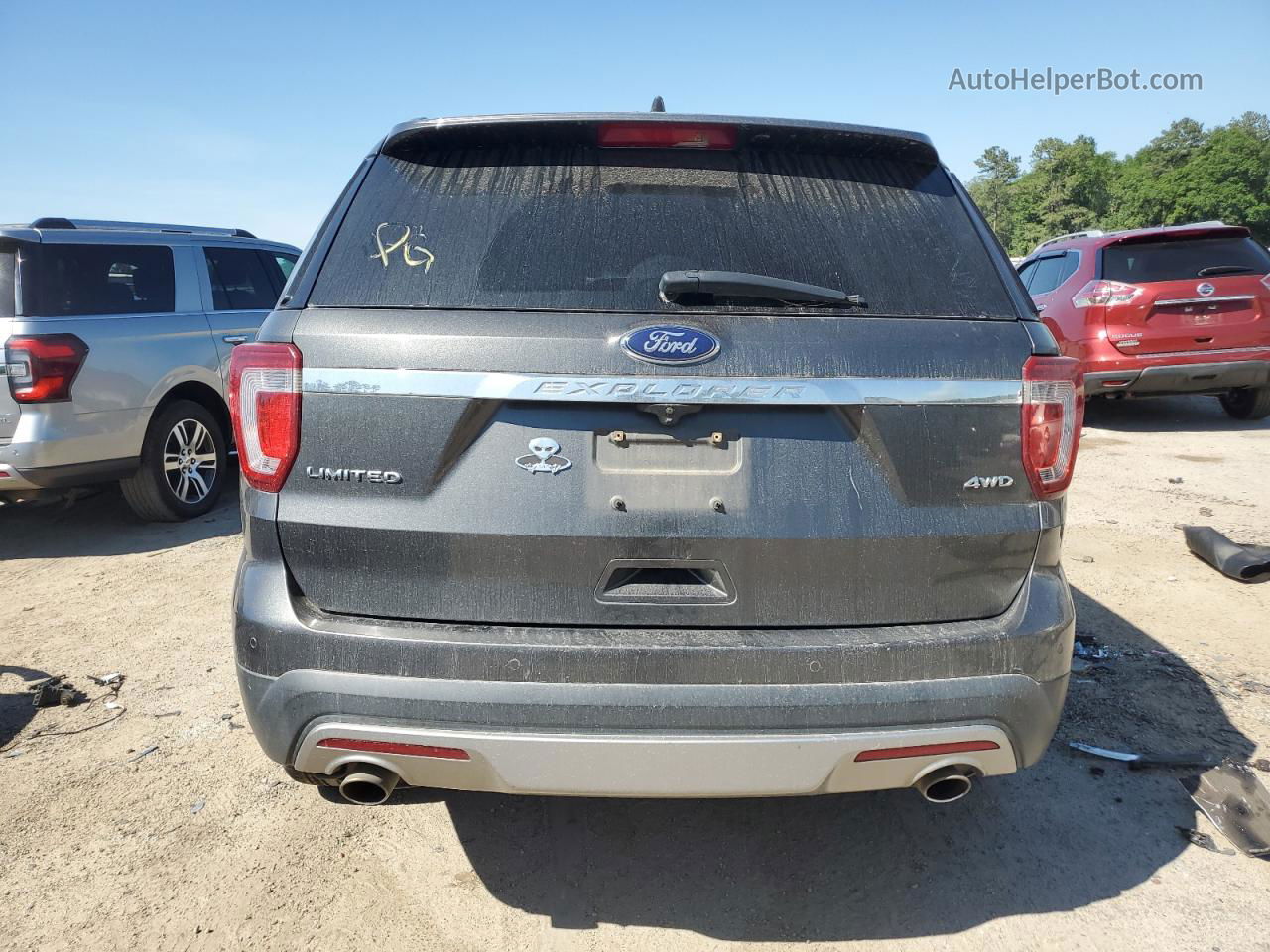 2017 Ford Explorer Limited Gray vin: 1FM5K8F86HGA18206