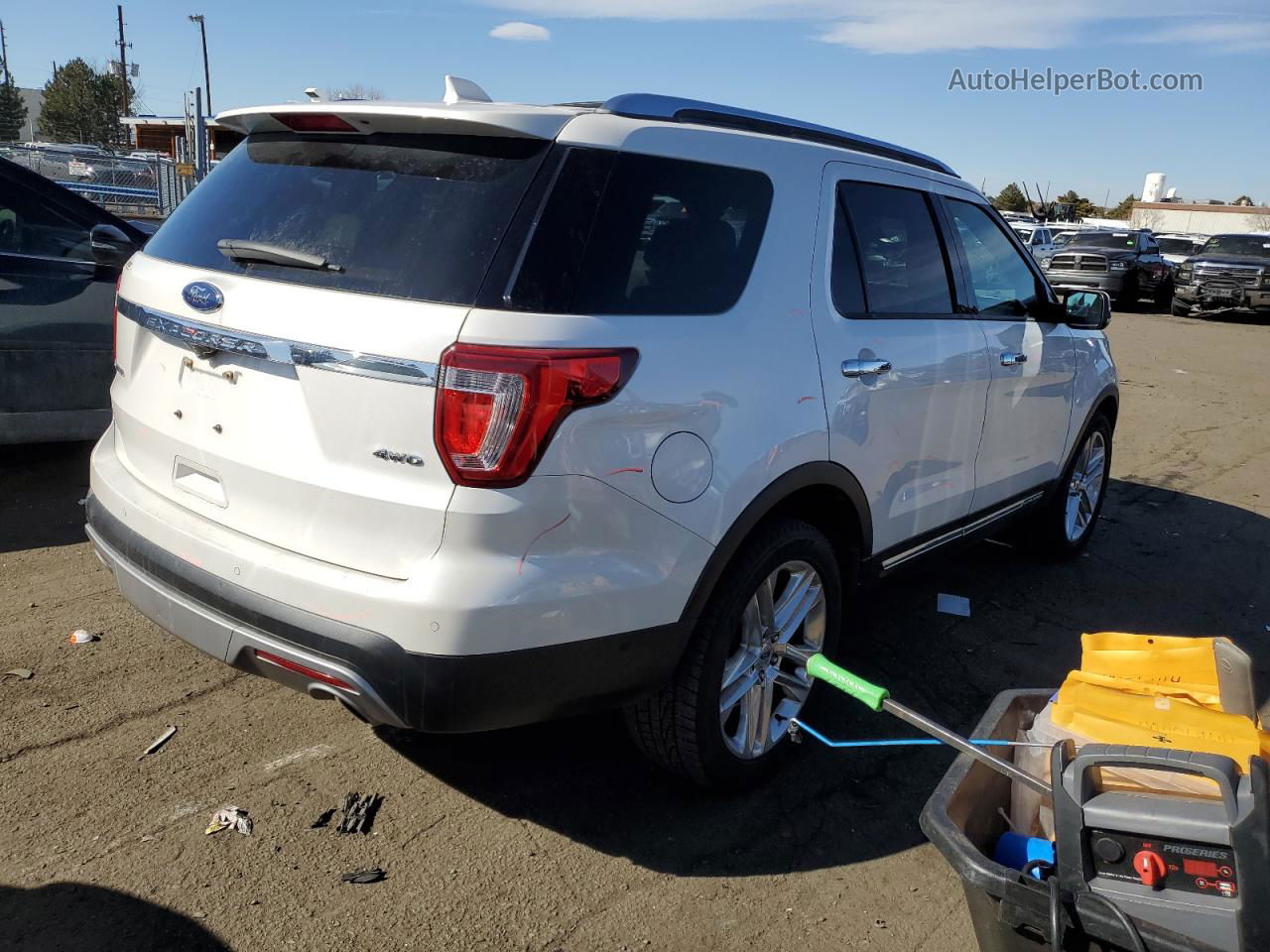 2017 Ford Explorer Limited White vin: 1FM5K8F86HGD01561