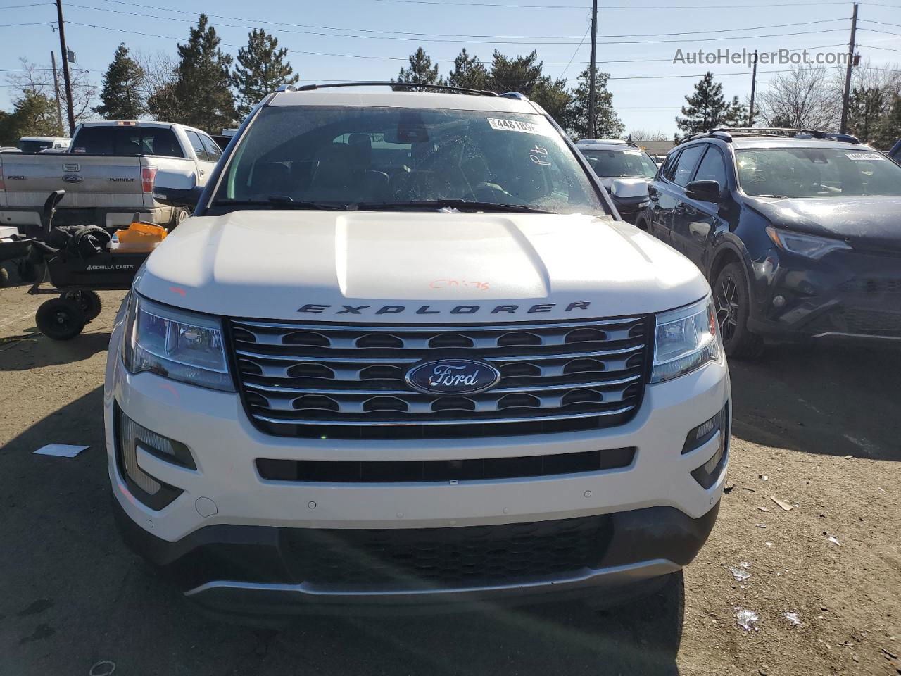 2017 Ford Explorer Limited White vin: 1FM5K8F86HGD01561