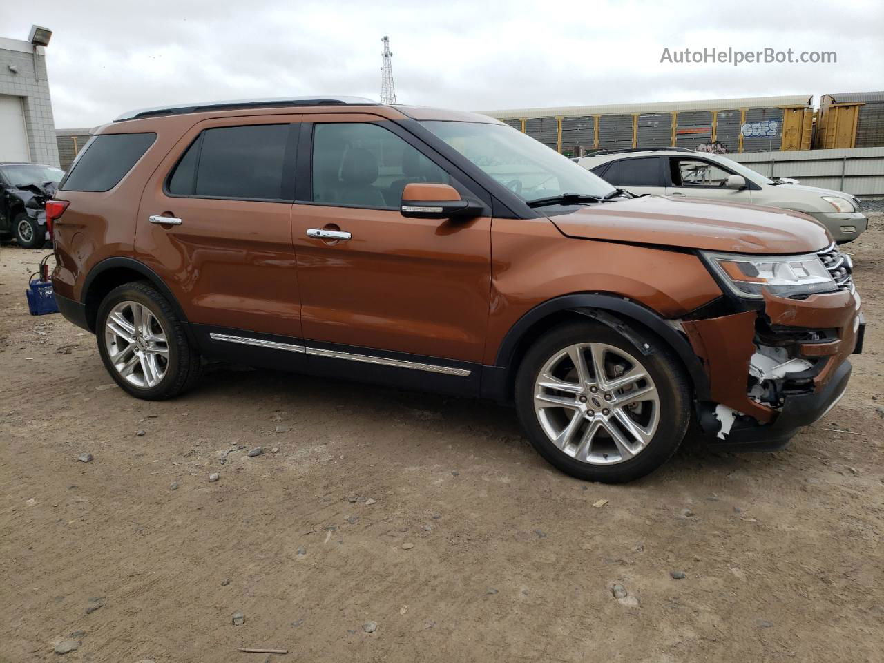 2017 Ford Explorer Limited Оранжевый vin: 1FM5K8F87HGC32315