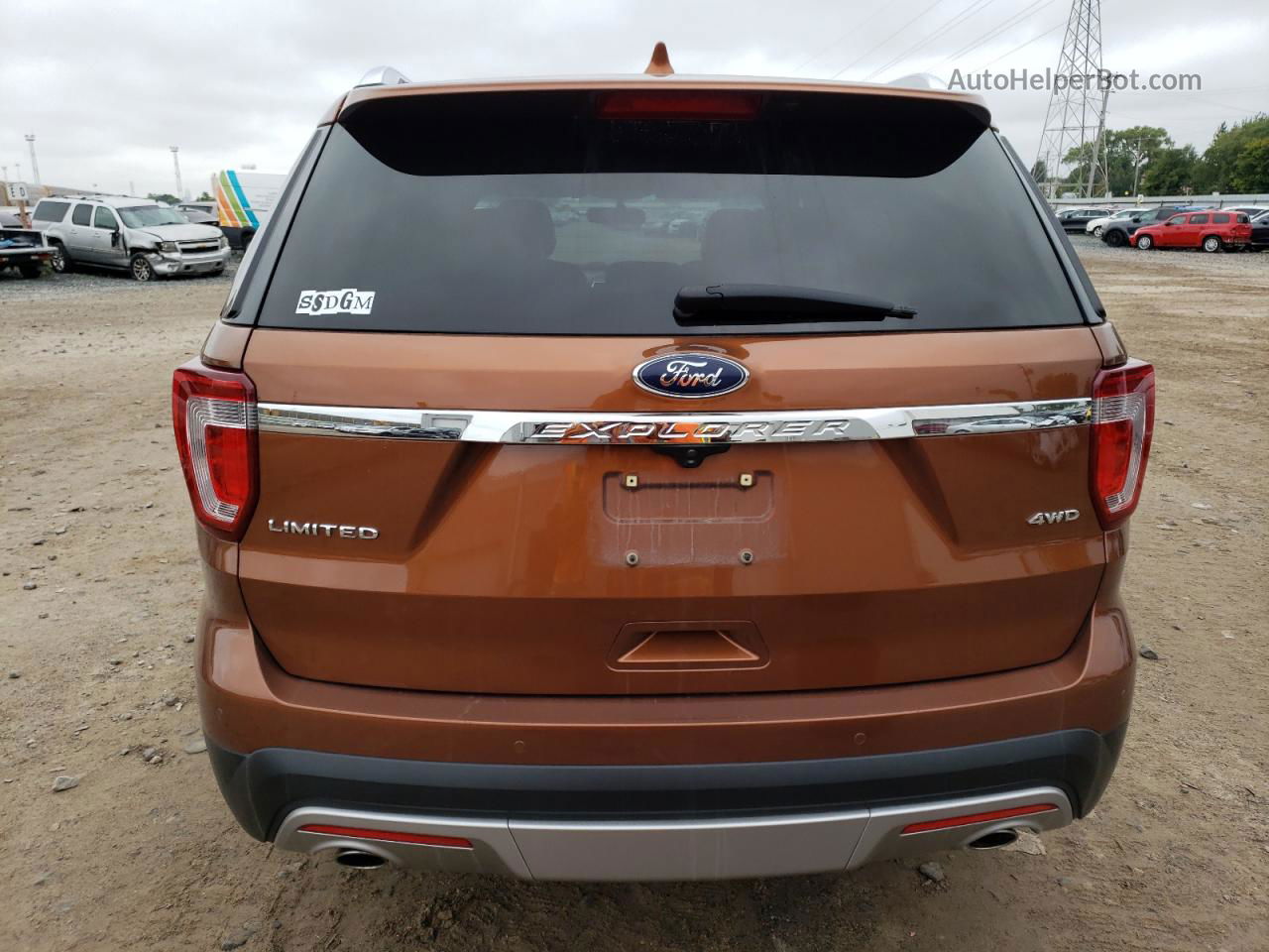 2017 Ford Explorer Limited Orange vin: 1FM5K8F87HGC32315