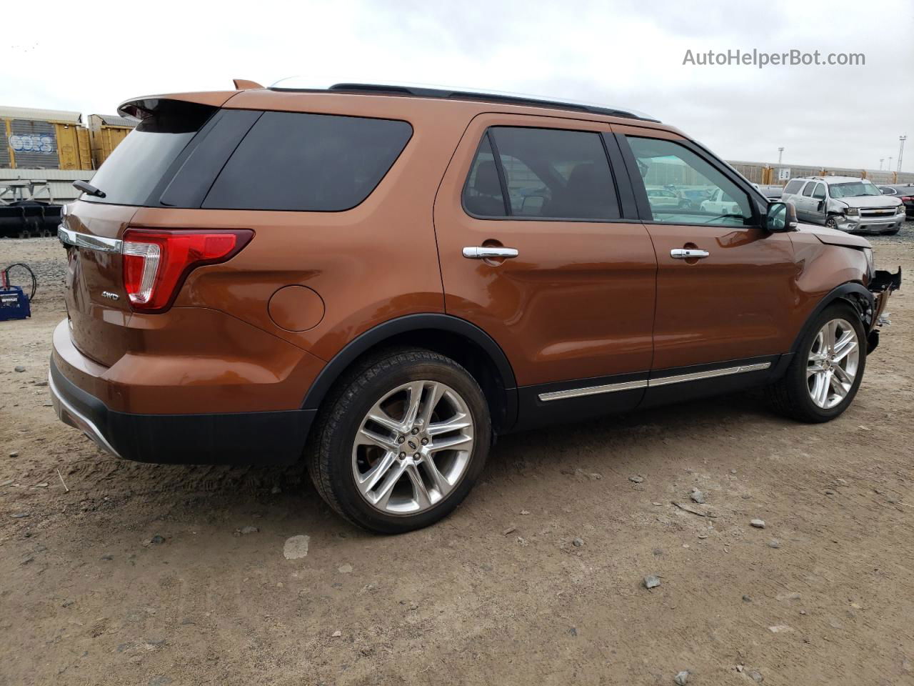 2017 Ford Explorer Limited Orange vin: 1FM5K8F87HGC32315