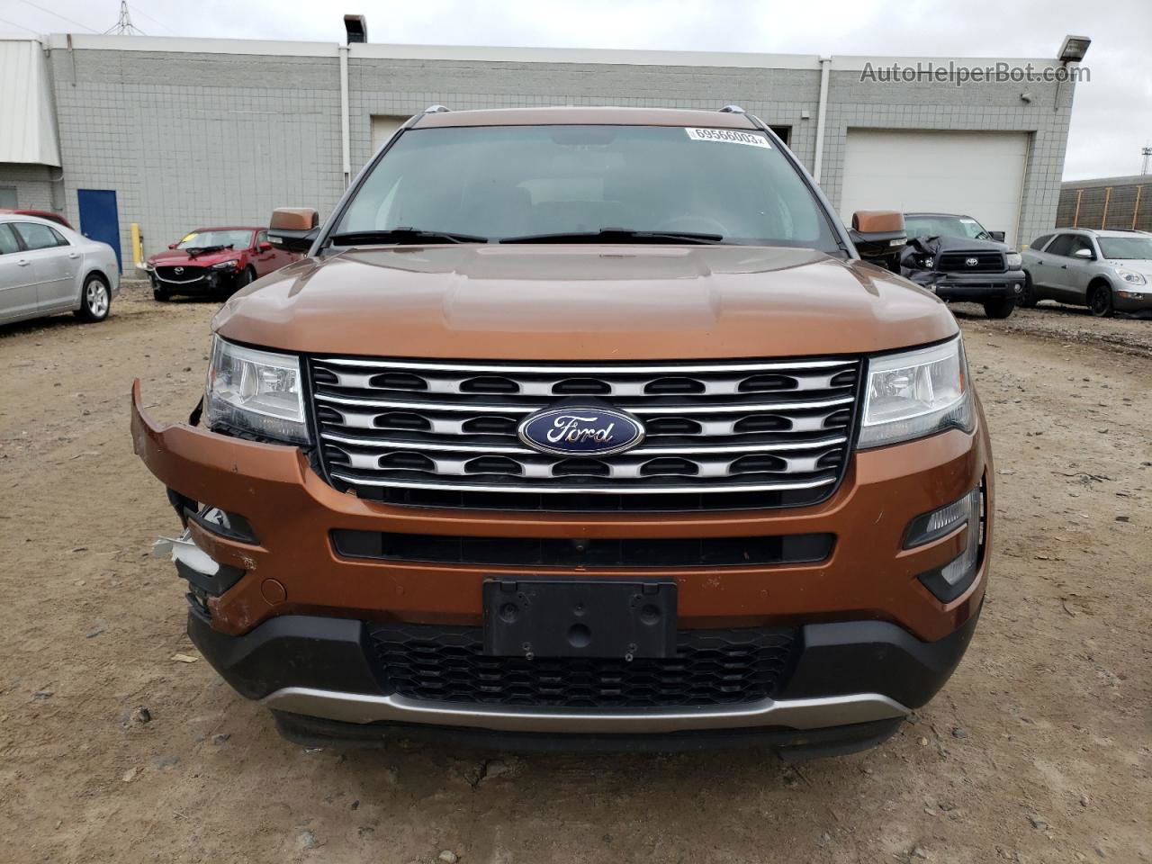 2017 Ford Explorer Limited Оранжевый vin: 1FM5K8F87HGC32315