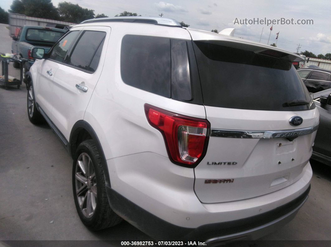 2017 Ford Explorer Limited White vin: 1FM5K8F87HGC38616