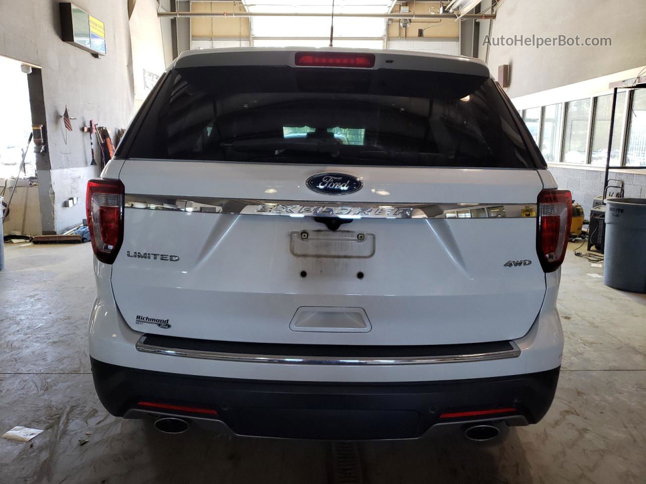 2018 Ford Explorer Limited White vin: 1FM5K8F87JGB52759