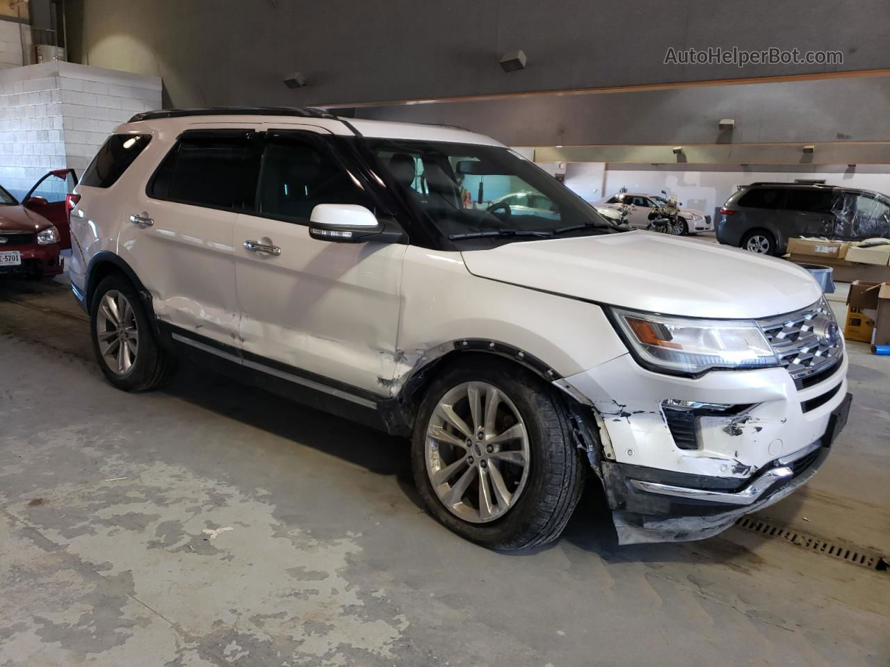 2018 Ford Explorer Limited White vin: 1FM5K8F87JGB52759