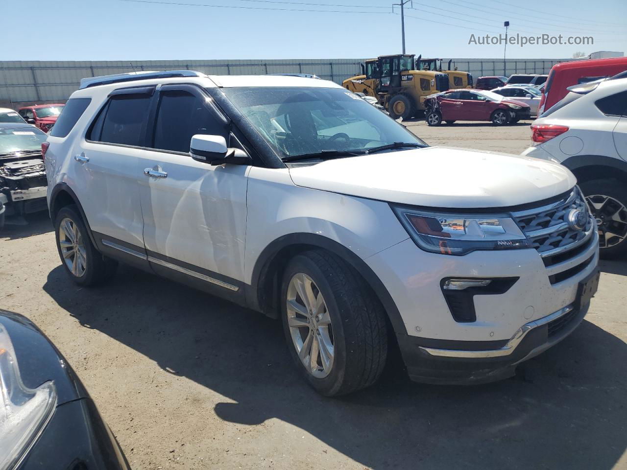 2018 Ford Explorer Limited White vin: 1FM5K8F88JGC86146