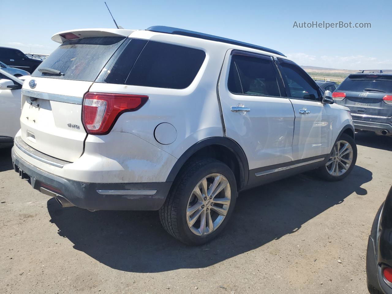 2018 Ford Explorer Limited White vin: 1FM5K8F88JGC86146