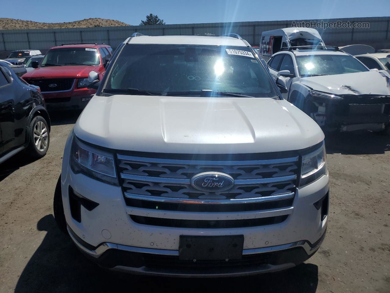 2018 Ford Explorer Limited White vin: 1FM5K8F88JGC86146