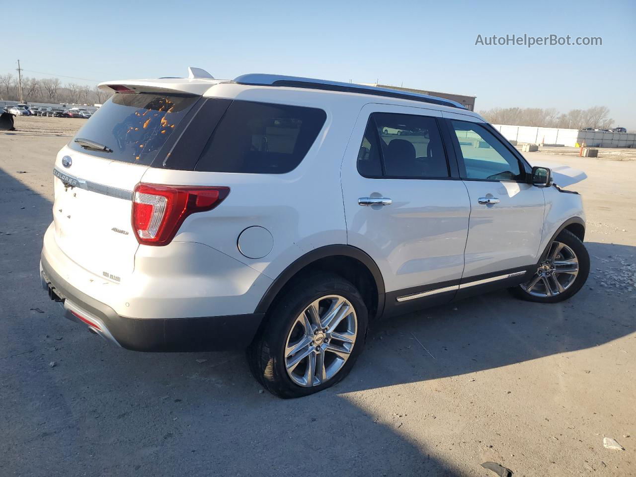 2017 Ford Explorer Limited White vin: 1FM5K8F8XHGC54504