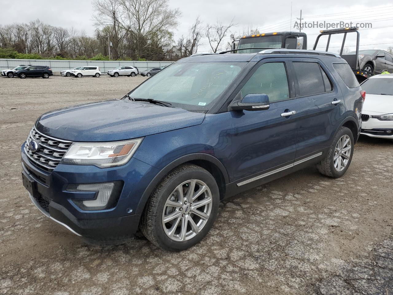 2017 Ford Explorer Limited Blue vin: 1FM5K8F8XHGC94145