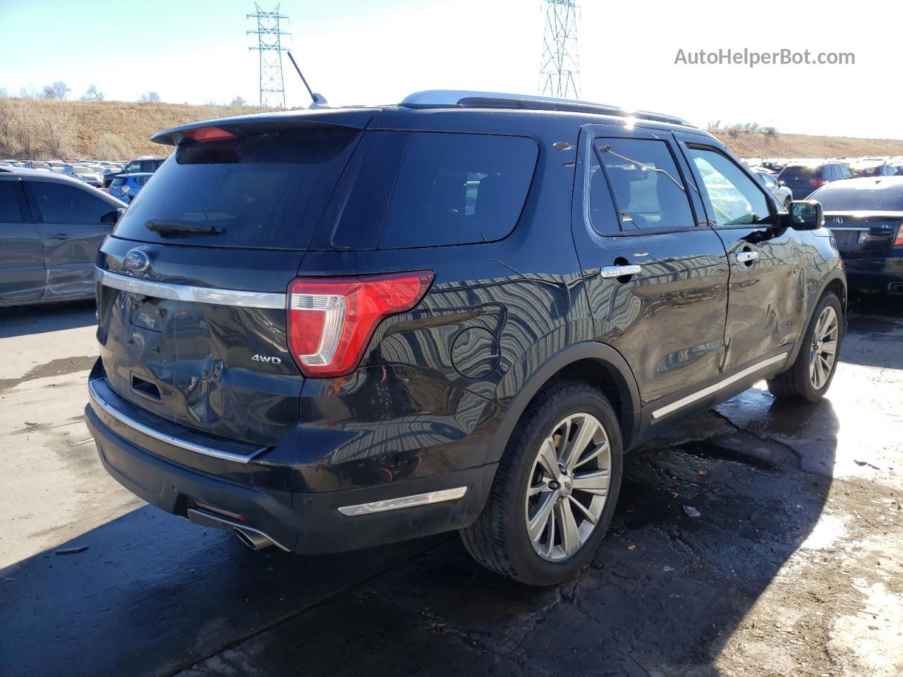 2018 Ford Explorer Limited Black vin: 1FM5K8F8XJGA15489