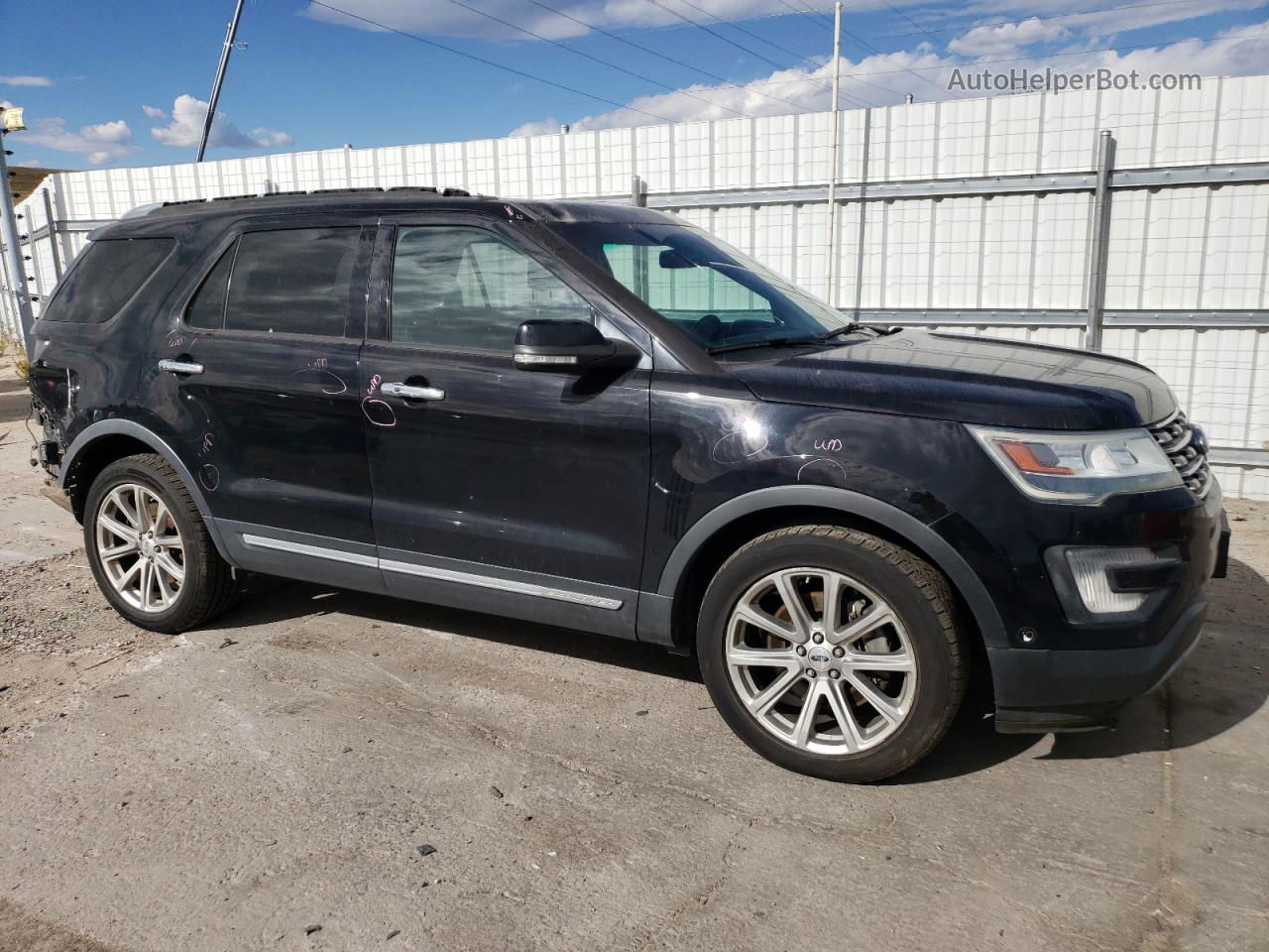 2016 Ford Explorer Limited Black vin: 1FM5K8FH0GGB06179