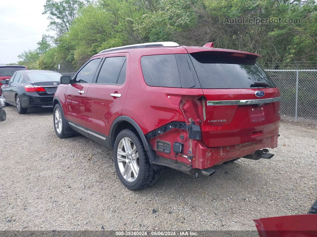 2017 Ford Explorer Limited Red vin: 1FM5K8FH1HGA87692