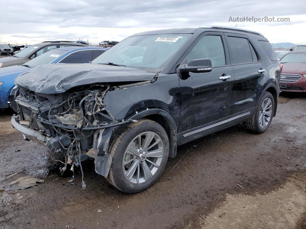 2018 Ford Explorer Limited Black vin: 1FM5K8FH1JGB67676