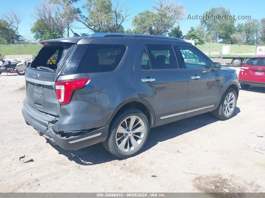 2018 Ford Explorer Limited Gray vin: 1FM5K8FH3JGC96776