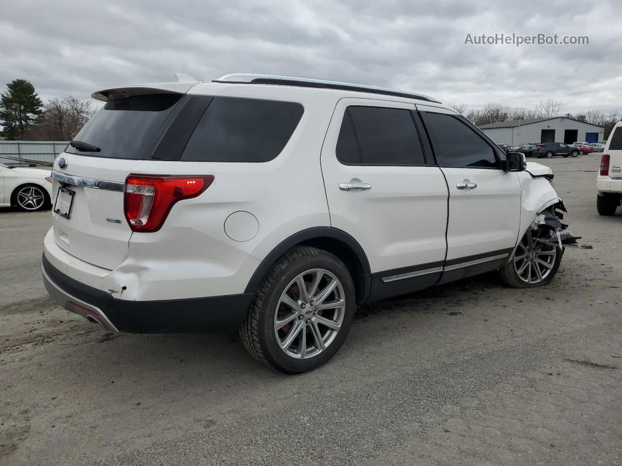 2017 Ford Explorer Limited White vin: 1FM5K8FH4HGD10548