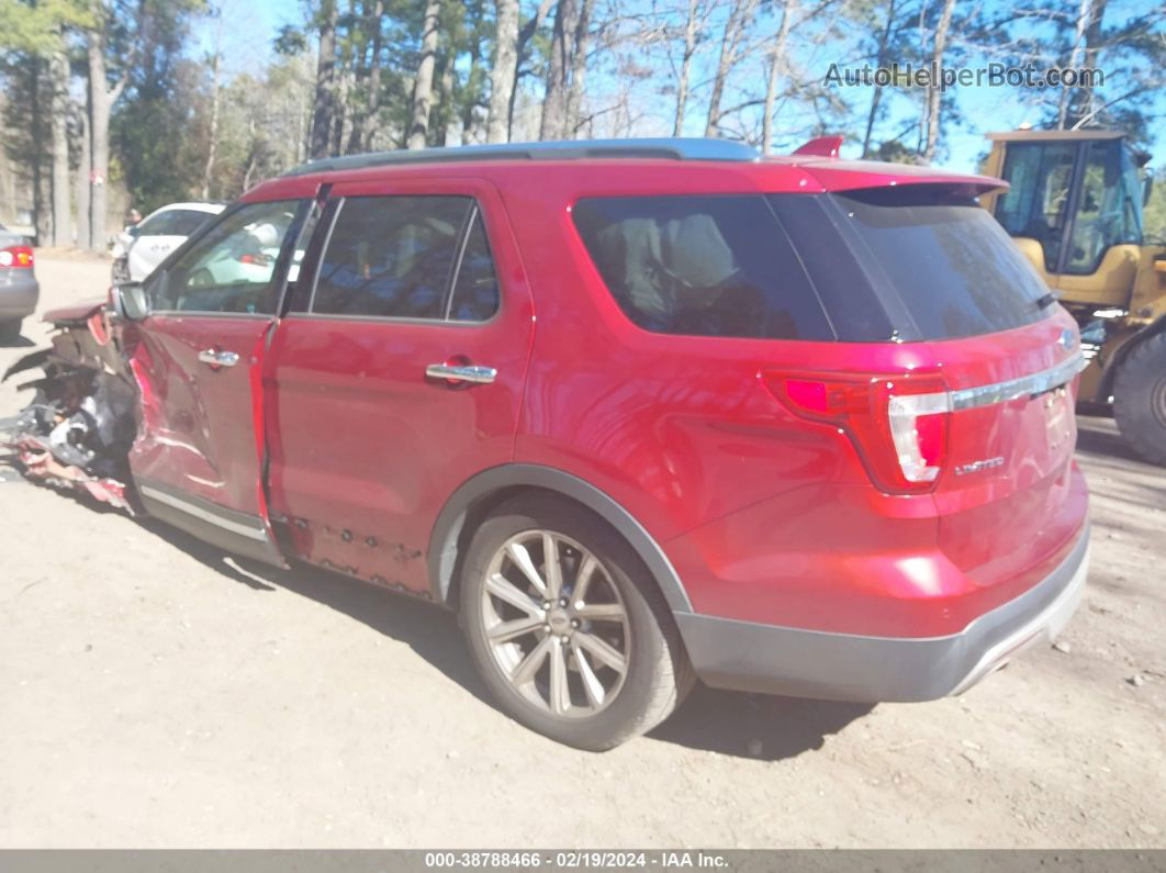 2017 Ford Explorer Limited Red vin: 1FM5K8FH9HGA26302