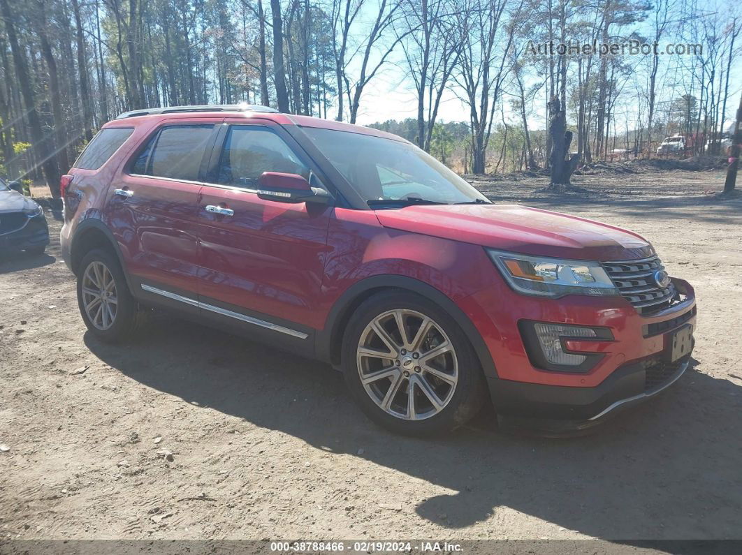 2017 Ford Explorer Limited Red vin: 1FM5K8FH9HGA26302