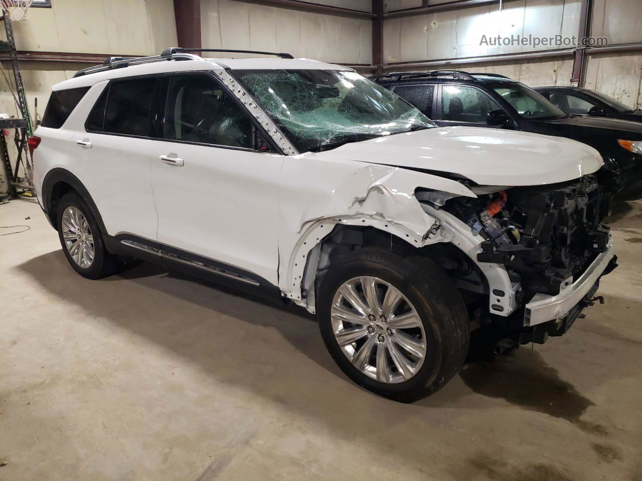 2021 Ford Explorer Limited White vin: 1FM5K8FW1MNA00734