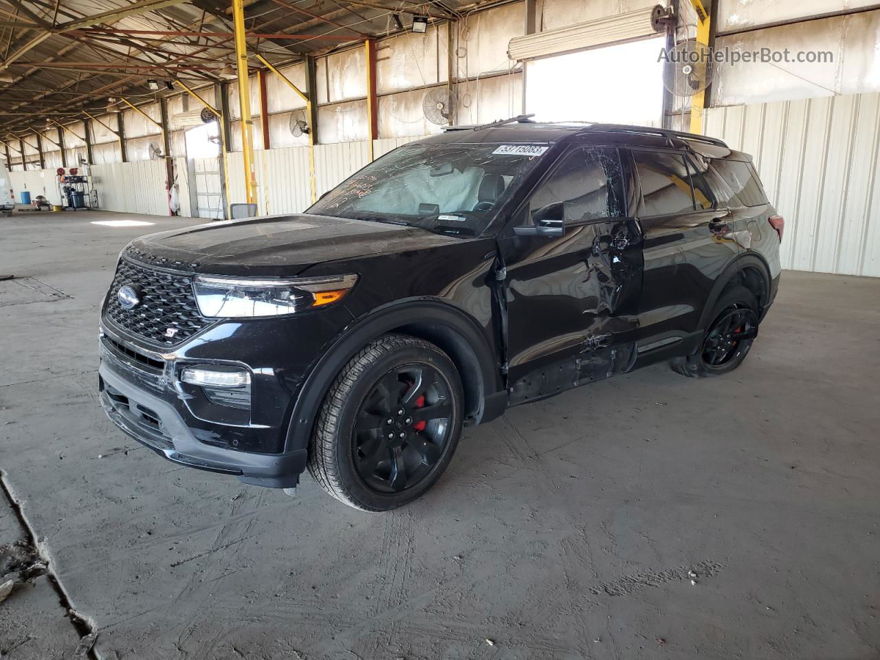 2020 Ford Explorer St Black vin: 1FM5K8GC0LGC98961