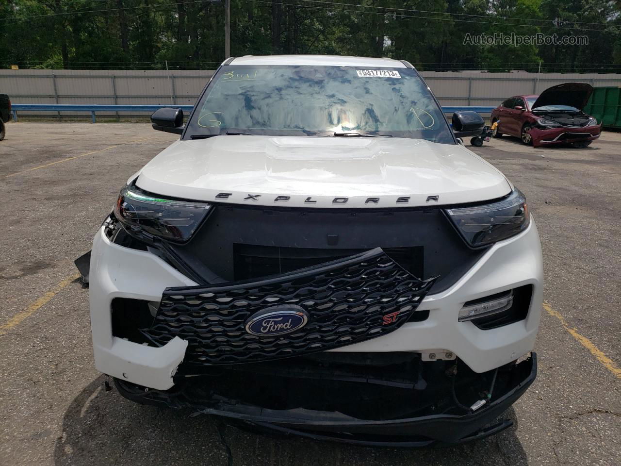 2021 Ford Explorer St White vin: 1FM5K8GC0MGA11829