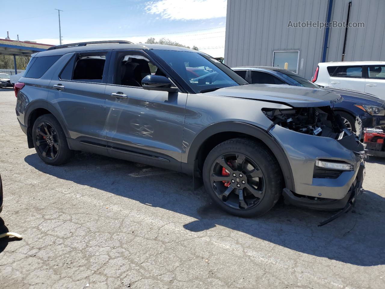 2021 Ford Explorer St Gray vin: 1FM5K8GC0MGA24421