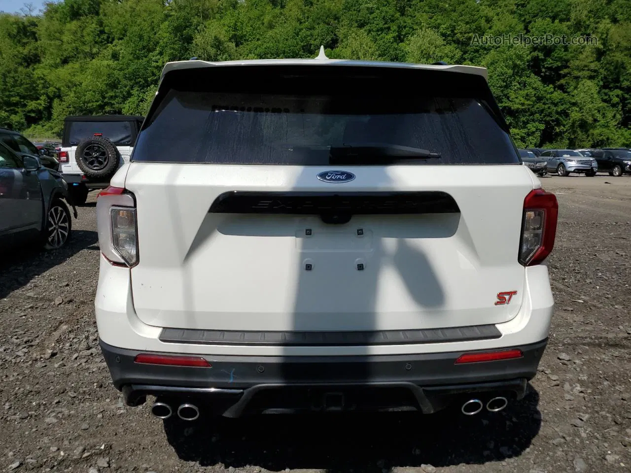 2020 Ford Explorer St White vin: 1FM5K8GC1LGA32915