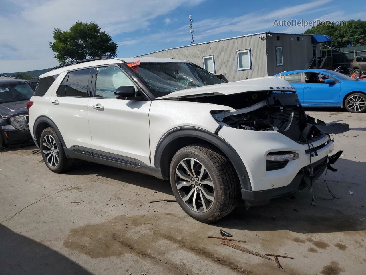 2020 Ford Explorer St Белый vin: 1FM5K8GC1LGA47396