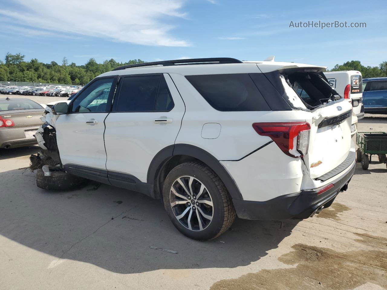 2020 Ford Explorer St Белый vin: 1FM5K8GC1LGA47396