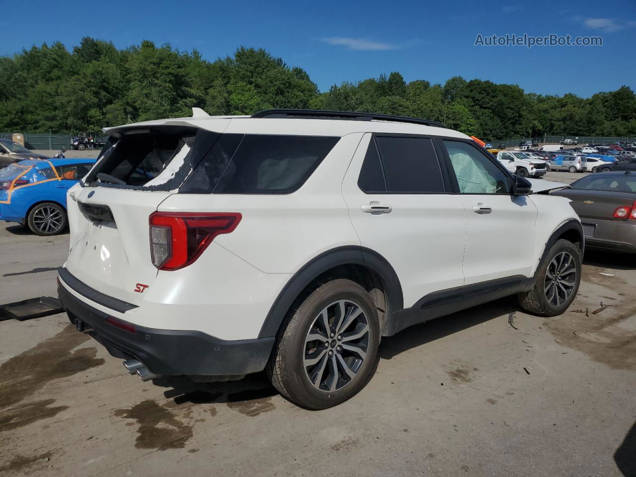 2020 Ford Explorer St Белый vin: 1FM5K8GC1LGA47396