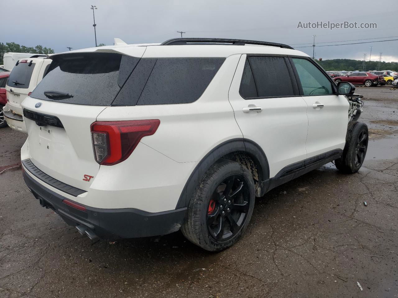 2020 Ford Explorer St White vin: 1FM5K8GC1LGC50319