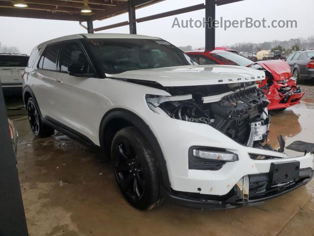 2021 Ford Explorer St White vin: 1FM5K8GC1MGC38561