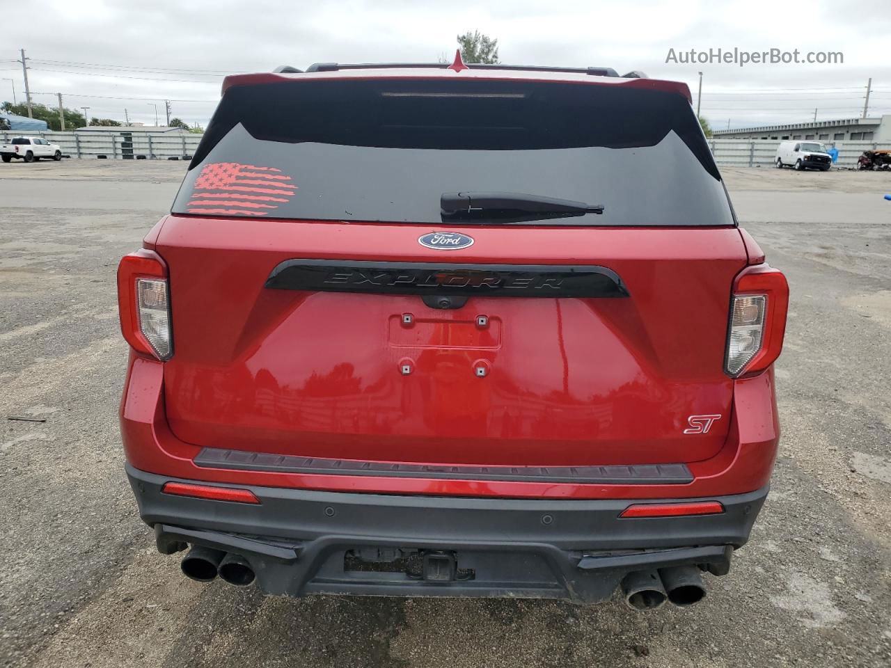 2020 Ford Explorer St Red vin: 1FM5K8GC3LGA23391