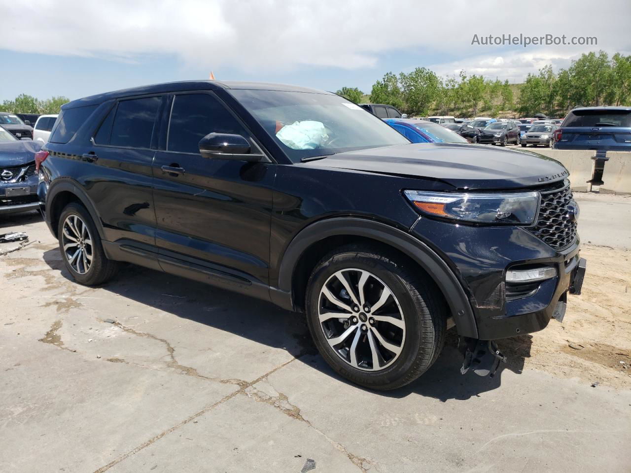 2021 Ford Explorer St Black vin: 1FM5K8GC3MGA28253