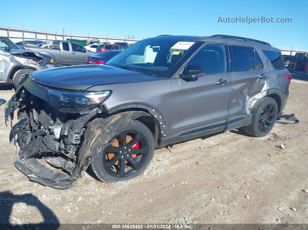 2021 Ford Explorer St Gray vin: 1FM5K8GC5MGA37519