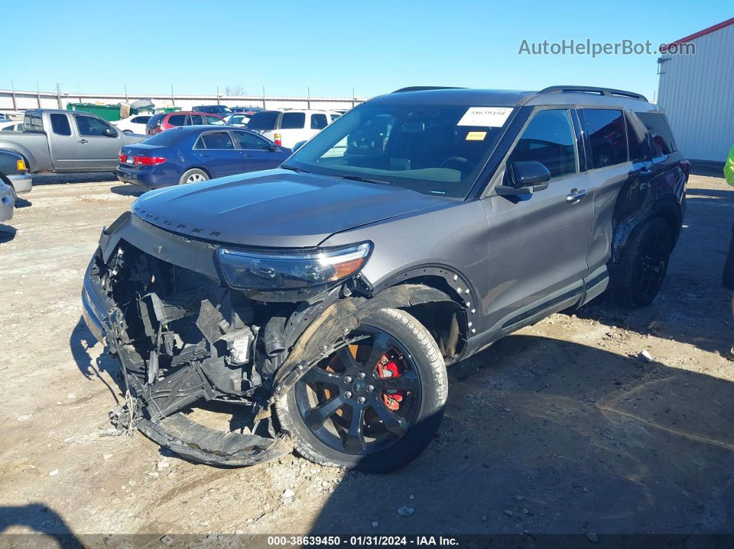 2021 Ford Explorer St Gray vin: 1FM5K8GC5MGA37519