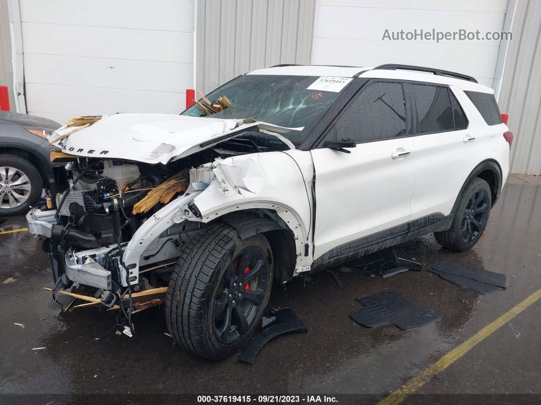 2021 Ford Explorer St White vin: 1FM5K8GC5MGC22704