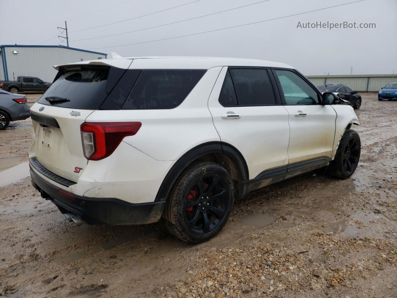 2021 Ford Explorer St White vin: 1FM5K8GC6MGA04769