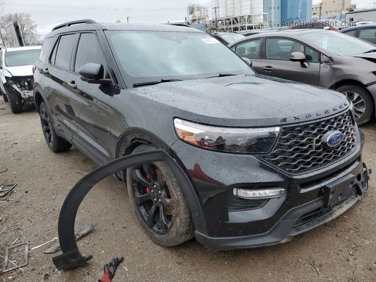 2021 Ford Explorer St Black vin: 1FM5K8GC6MGA22320