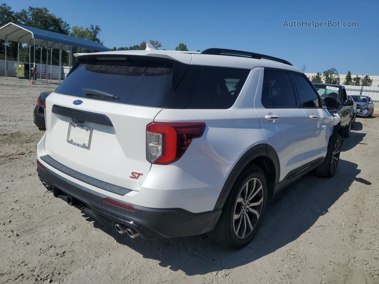 2021 Ford Explorer St White vin: 1FM5K8GC6MGA38811