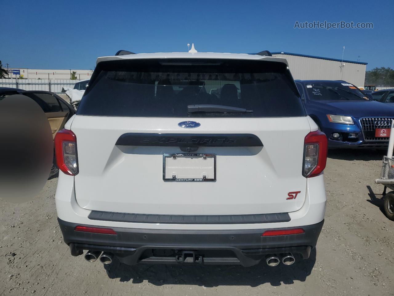 2021 Ford Explorer St White vin: 1FM5K8GC6MGA38811