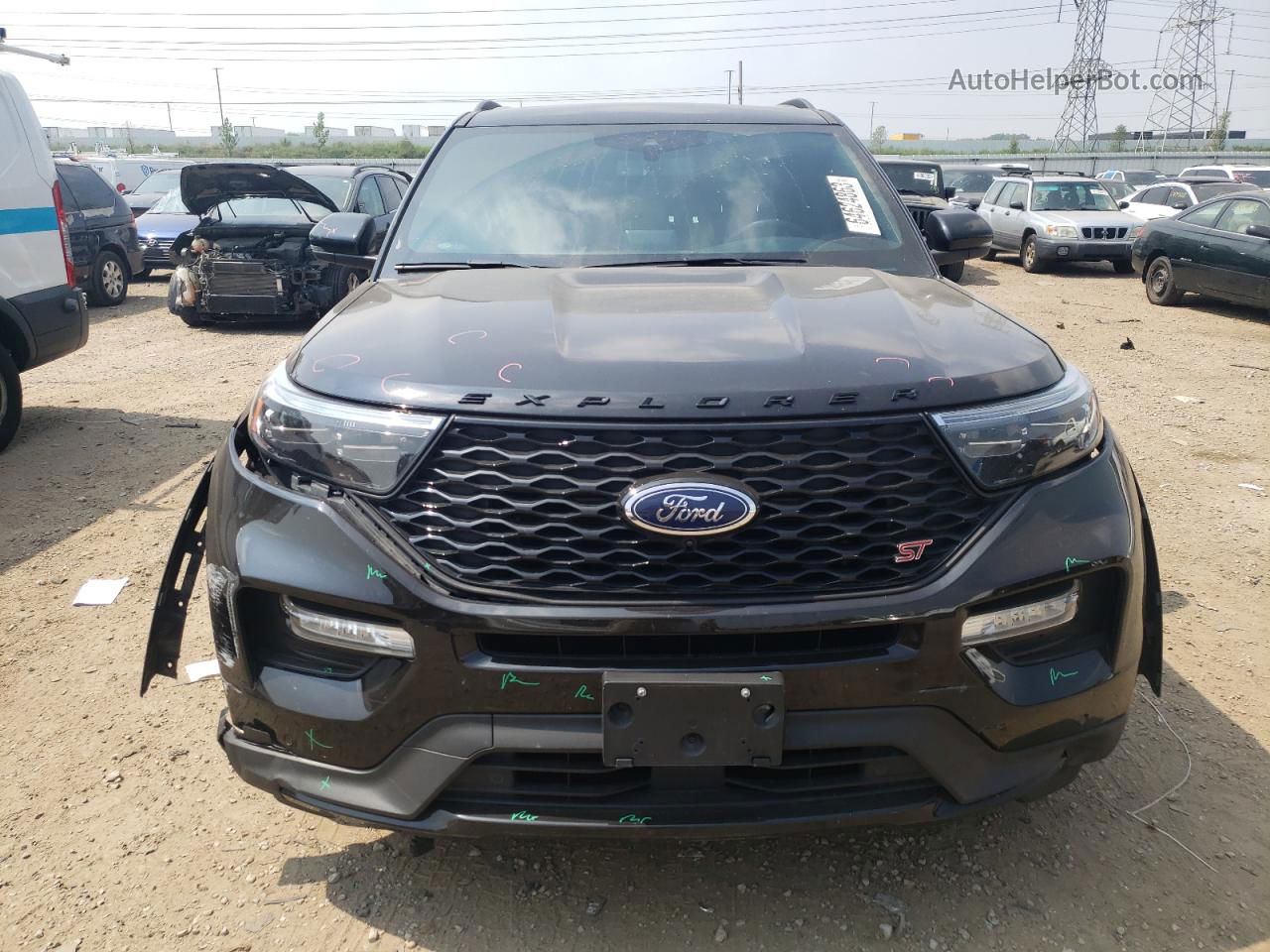 2021 Ford Explorer St Черный vin: 1FM5K8GC6MGB41128