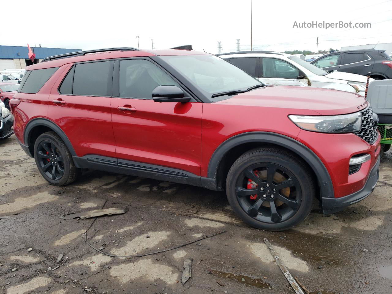 2020 Ford Explorer St Красный vin: 1FM5K8GC7LGA37102