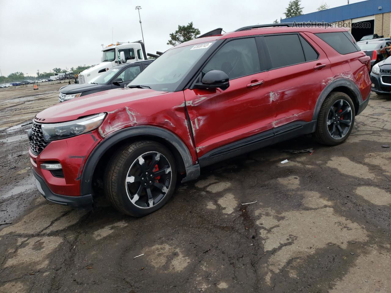 2020 Ford Explorer St Red vin: 1FM5K8GC7LGA37102