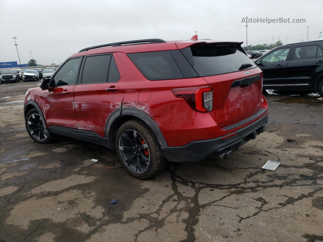 2020 Ford Explorer St Red vin: 1FM5K8GC7LGA37102