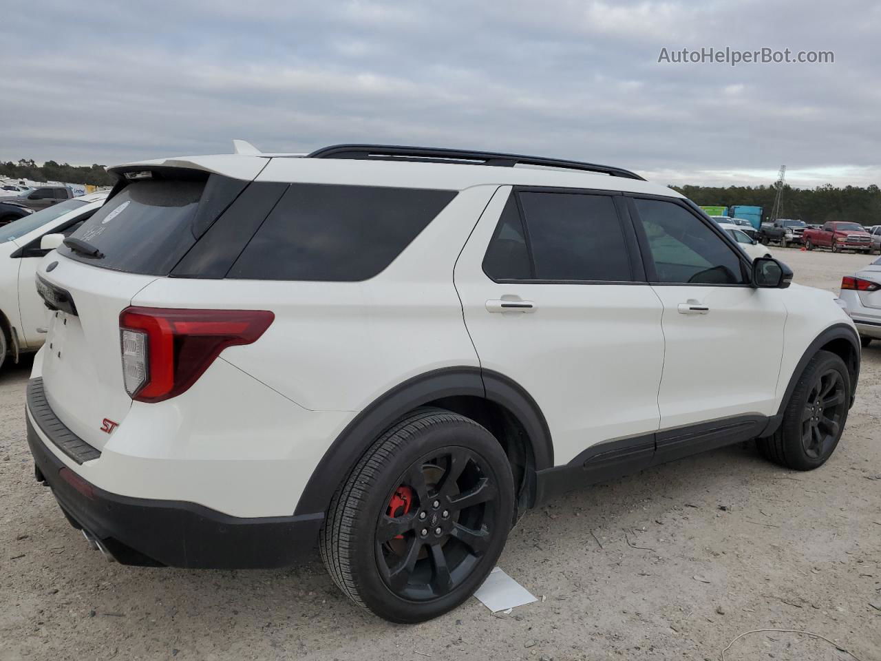 2020 Ford Explorer St White vin: 1FM5K8GC7LGB51634